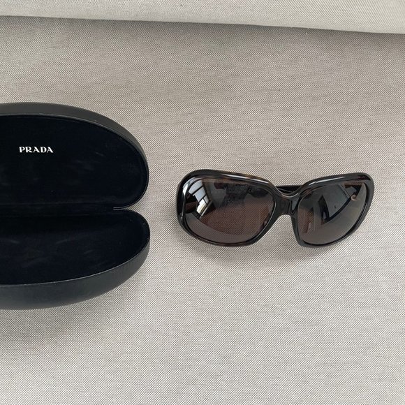 PRADA Sunglasses Tortoise Frame Brown Lenses main image 12